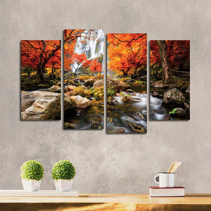 Stunning Autumn Waterfall Wall Art