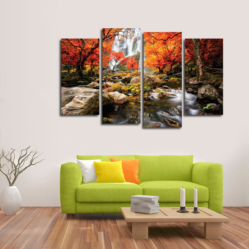 Stunning Autumn Waterfall Wall Art