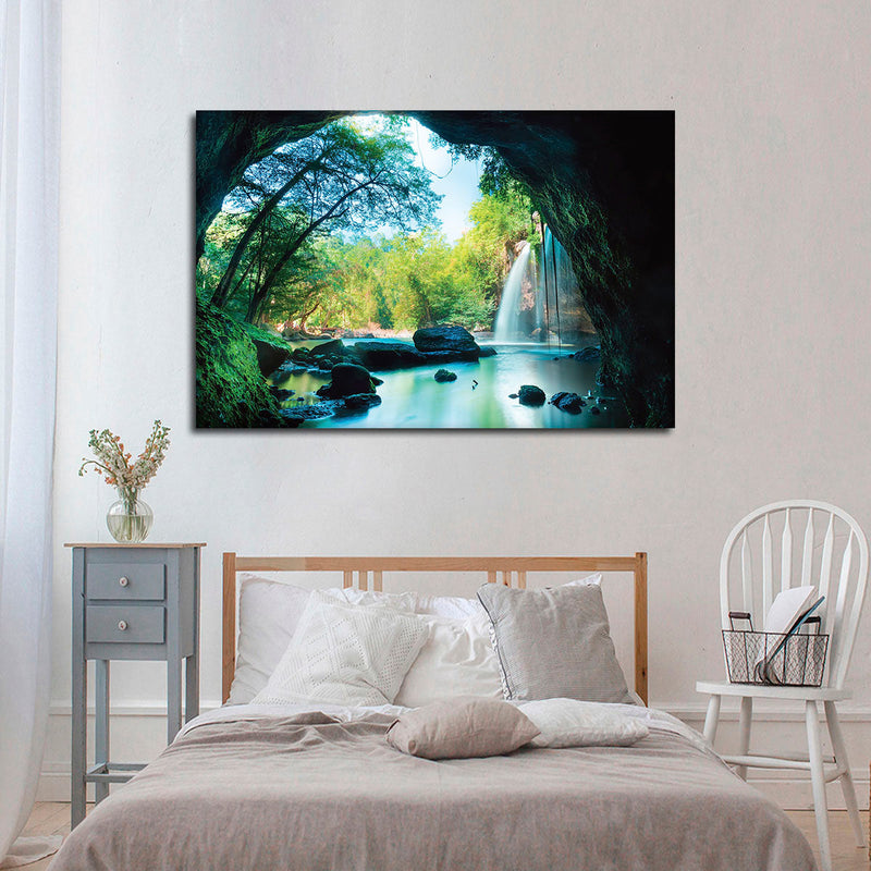 Thai Cave Waterfall Wall Art