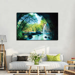 Thai Cave Waterfall Wall Art