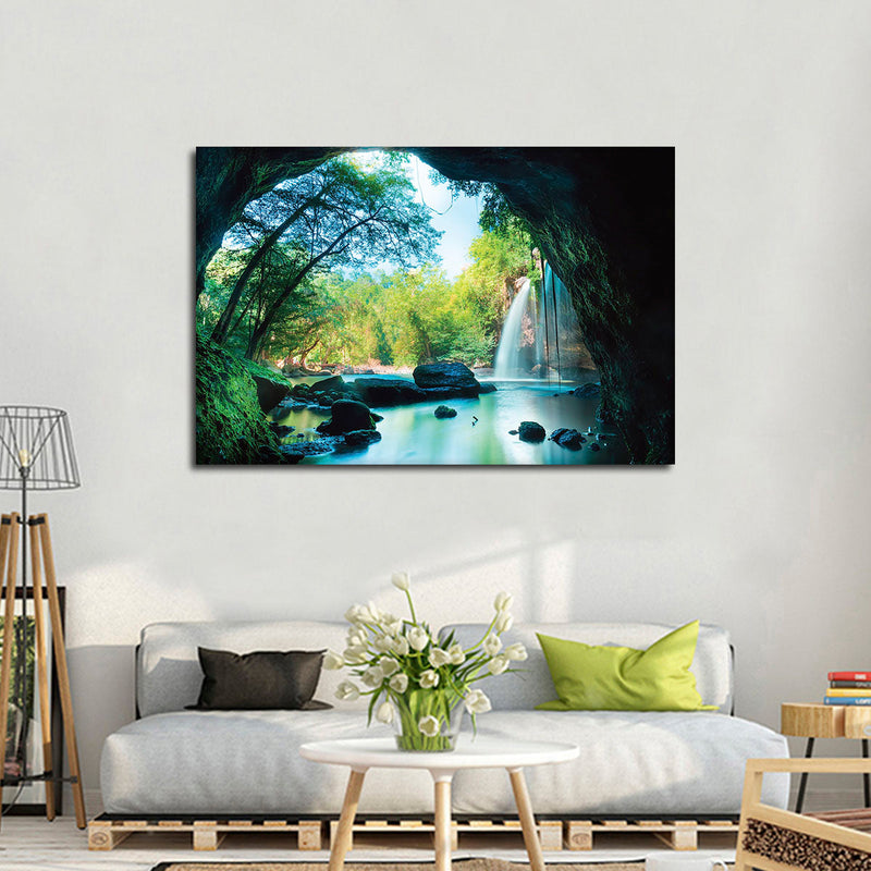 Thai Cave Waterfall Wall Art