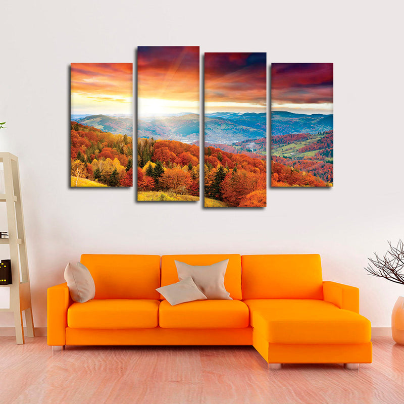 Mountain With Trees Wall Art