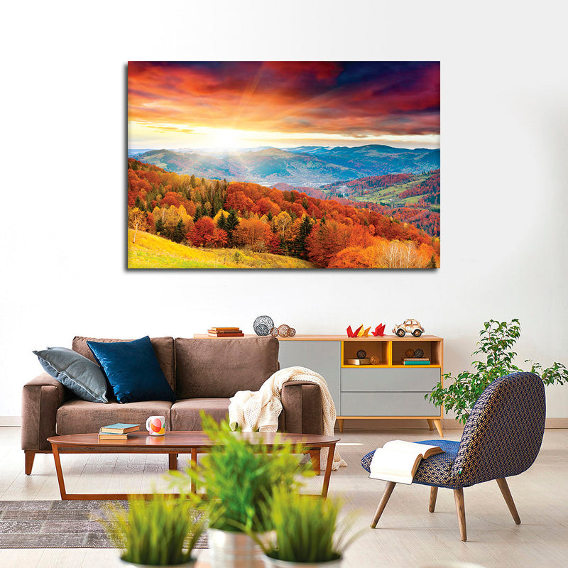Mountain With Trees Wall Art