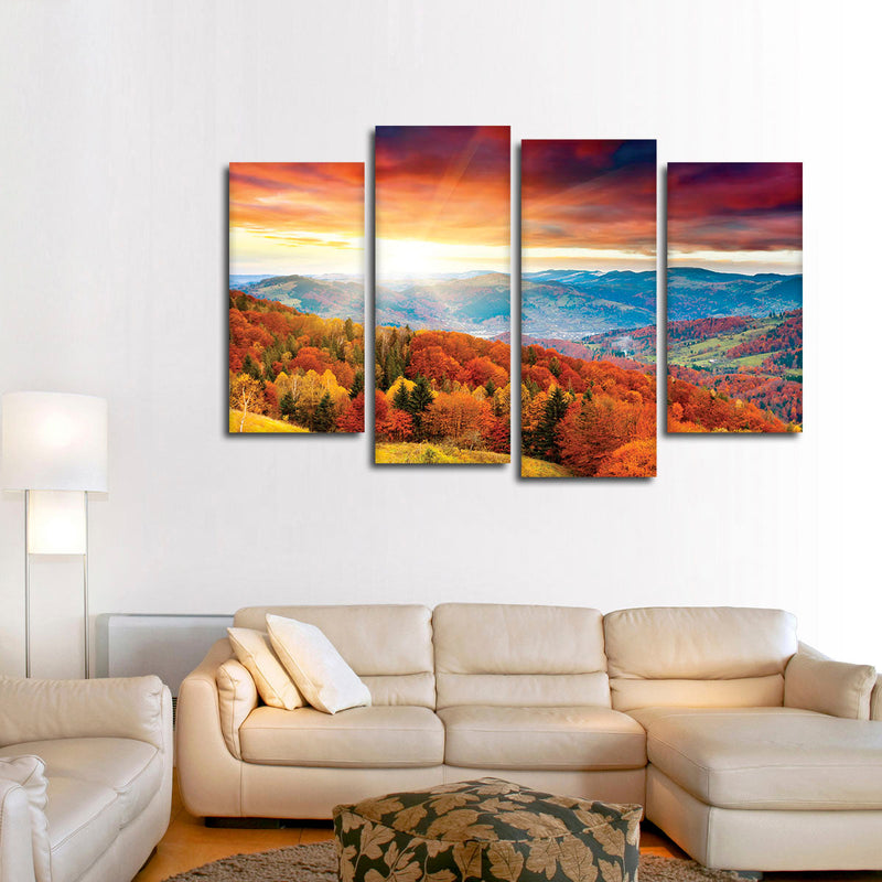 Mountain With Trees Wall Art
