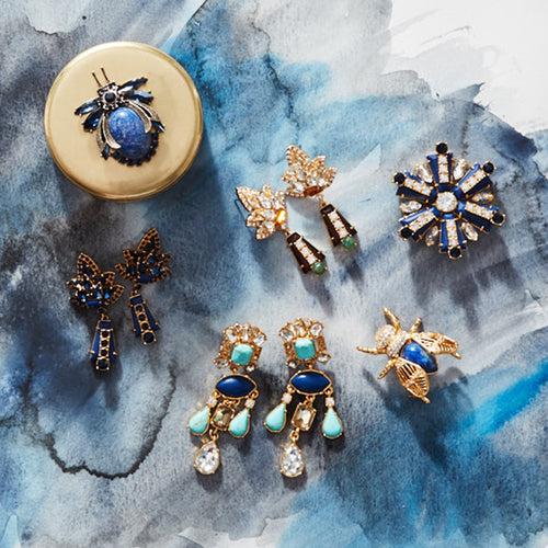 Starburst earrings, topaz