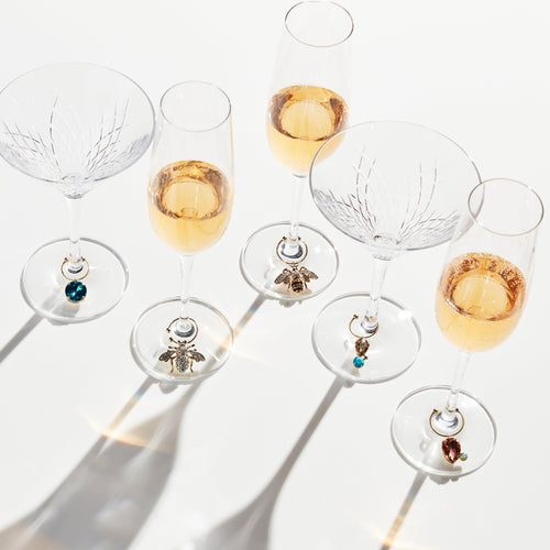 Jeweled wine charms