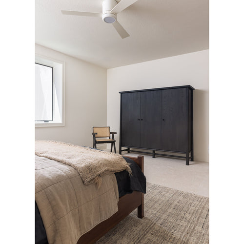 Renaud Charcoal Oak Veneer 3-Door Cabinet | ready to ship!