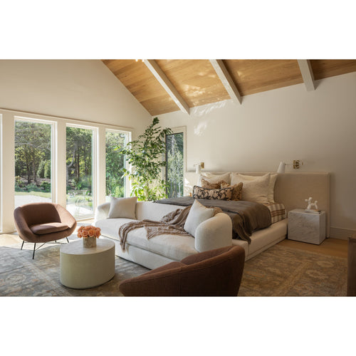 Reina Carrara Marble End Table | ready to ship!