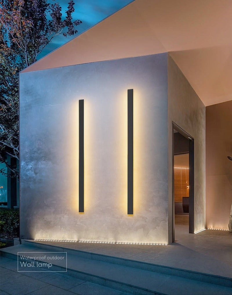 MIRODEMI® Black Outdoor Waterproof Antirust Aluminum Long LED Wall Lamp For Villa porch