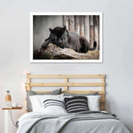 Lounging Black Panther Wall Art
