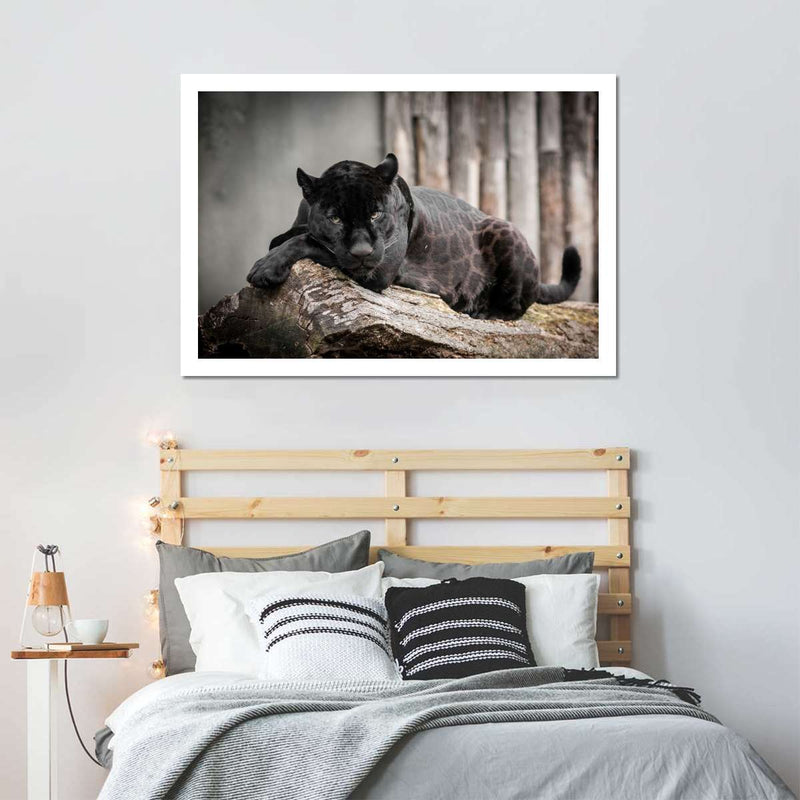 Lounging Black Panther Wall Art