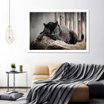 Lounging Black Panther Wall Art