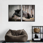 Lounging Black Panther Wall Art