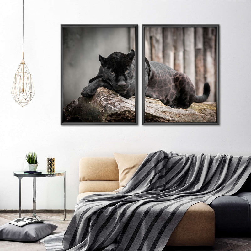 Lounging Black Panther Wall Art