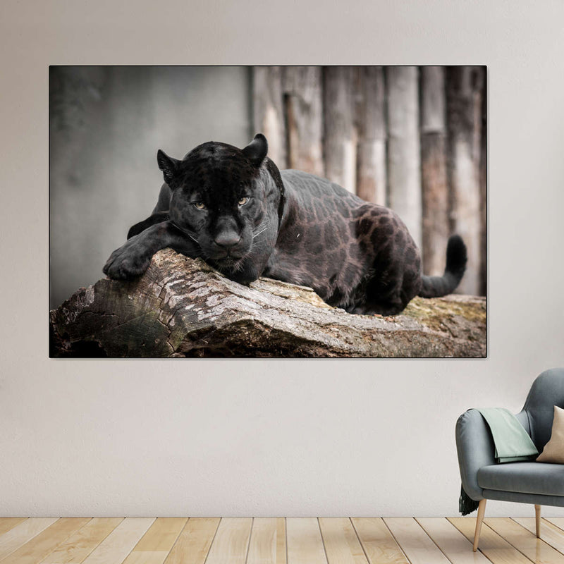 Lounging Black Panther Wall Art