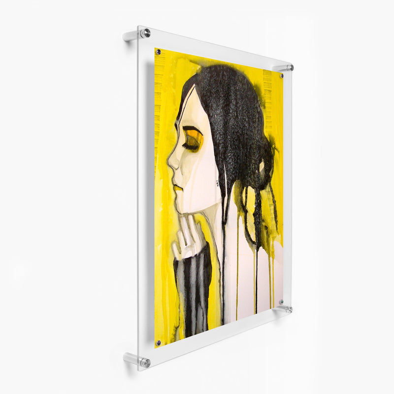 Single Acrylic Magnet Wall Frame - CHOOSE YOUR SIZE (Silver/Gold)