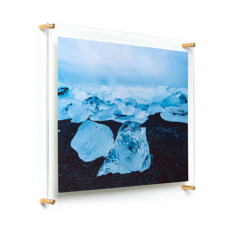 18x24" Photo Floating Acrylic Clear Picture Frame (Frame Size 21x27")