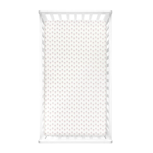 Elephant Stripe Geo Soft & Plush Fitted Crib Sheet