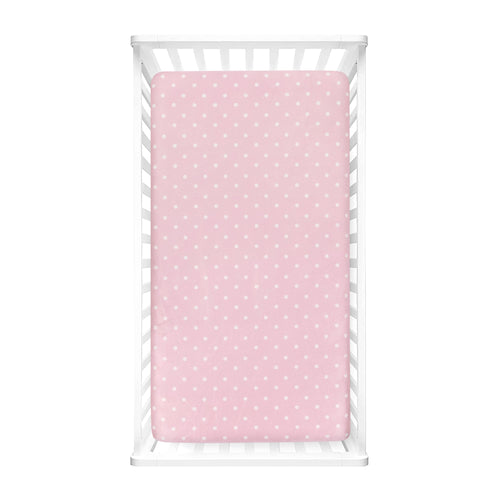 Elephant Stripe Dots Soft & Plush Fitted Crib Sheet