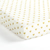 Boho Metallic Hearts All Over Soft & Plush Fitted Crib Sheet