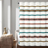 Ava Boho Stripe Tassel Yarn Dyed Recycled Cotton Shower Curtain