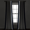 Block Border Blackout Window Curtain Panel