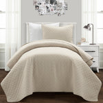 Ava Diamond Oversized Cotton Quilt Set