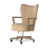 Melrose Sheepskin Camel Desk Chair | shipping 8/6/2025