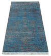 2.6x4 Fine Hand Knotted Rust and Blue Traditional Vintage Persian Style Antique Wool and Silk Rug | AGR27