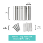 Single Acrylic Magnet Wall Frame - CHOOSE YOUR SIZE (Silver/Gold)