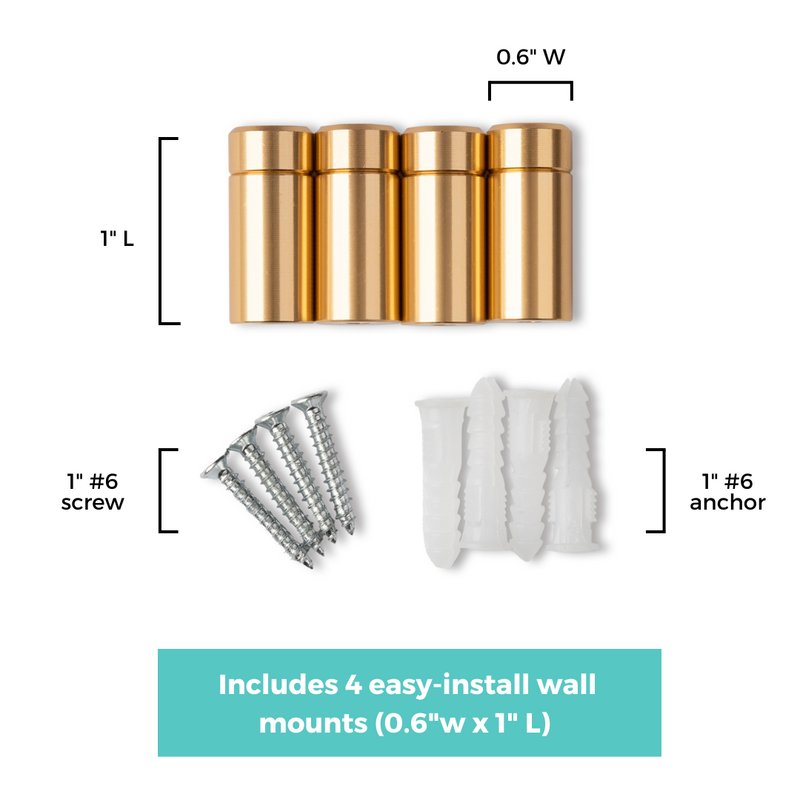 Double Panel Acrylic Floating Wall Frames - CHOOSE YOUR SIZE (Silver/Gold)