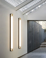 MIRODEMI® Black/Gold Outdoor Waterproof LED Long wall lamp For Garden, Villa, porch
