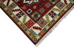 2.9x8 Hand Knotted Antique Kazak Runner Blue and Rust Traditional Tribal Armenian Rug | KZA6