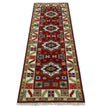 2.9x8 Hand Knotted Antique Kazak Runner Blue and Rust Traditional Tribal Armenian Rug | KZA6