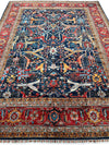 Hand-Knotted Afghani Bidjar Wool Rug – 9’x12’ – Intricate Geometric & Floral Motifs