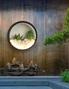 MIRODEMI® Modern Black Art Plant Outdoor Waterproof LED Wall Lamp For Garden, Porch