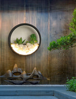 MIRODEMI® Modern Black Art Plant Outdoor Waterproof LED Wall Lamp For Garden, Porch