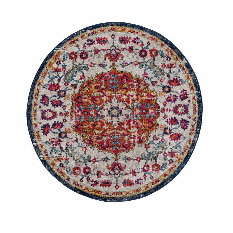 Tigril Blue & Orange 2304 Area Rug