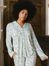 Women's Stretch-Knit Long Sleeve Bamboo Pajama Set