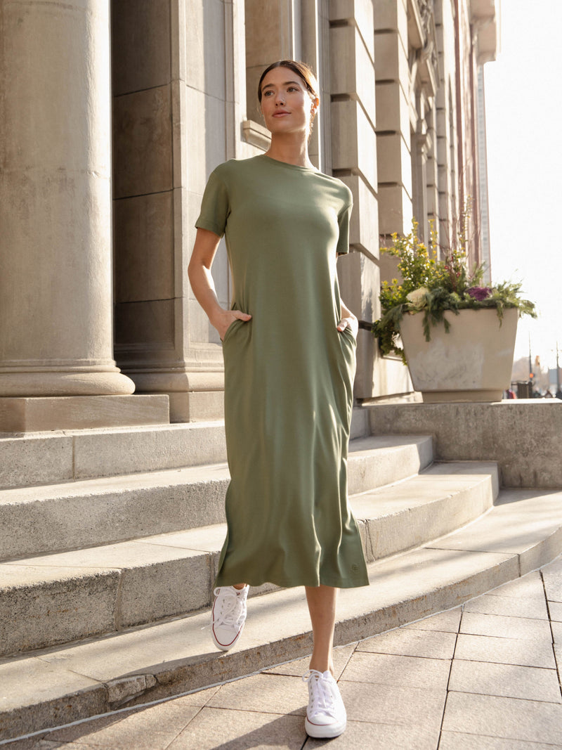 Women's Brushed Bamboo Midi Dress