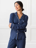 Women's Stretch-Knit Long Sleeve Bamboo Pajama Set