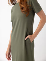Women's Brushed Bamboo Midi Dress