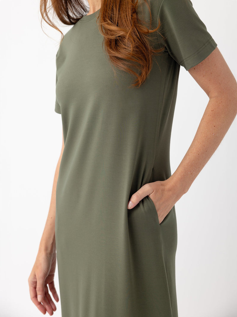 Women's Brushed Bamboo Midi Dress
