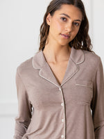 Women's Stretch-Knit Long Sleeve Bamboo Pajama Set