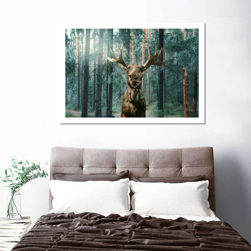 Wild Forest Moose Wall Art