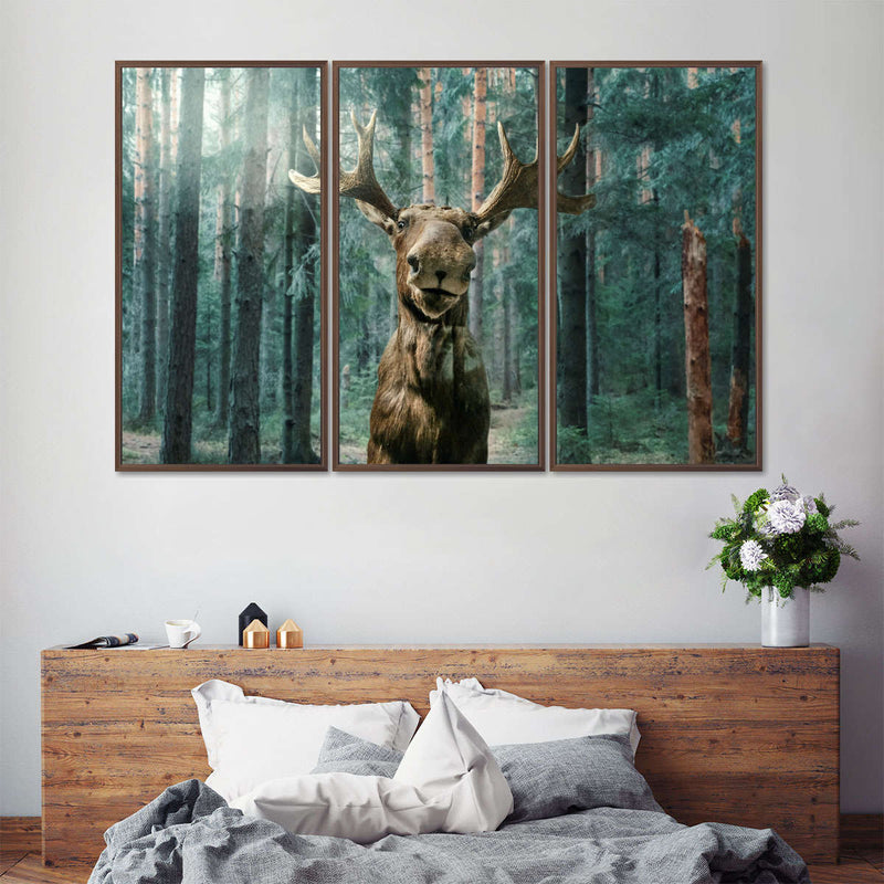 Wild Forest Moose Wall Art