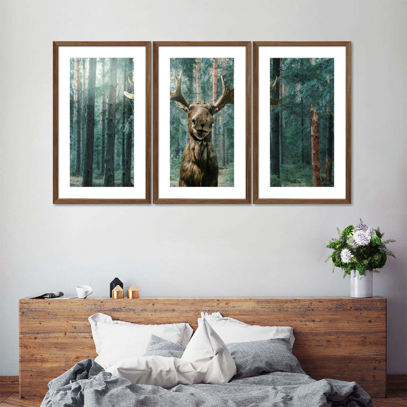 Wild Forest Moose Wall Art