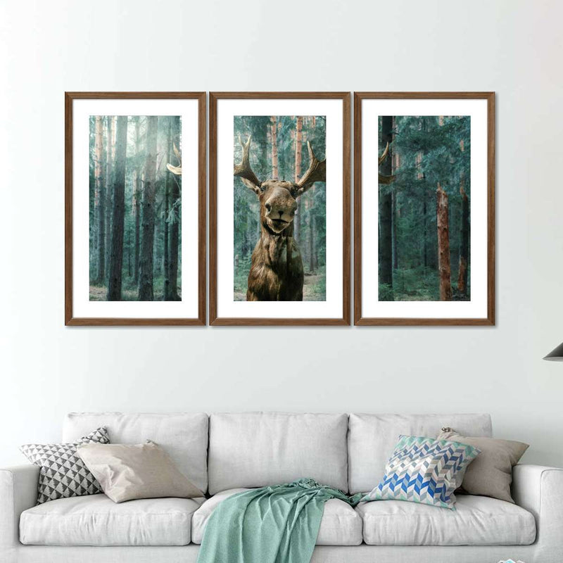 Wild Forest Moose Wall Art