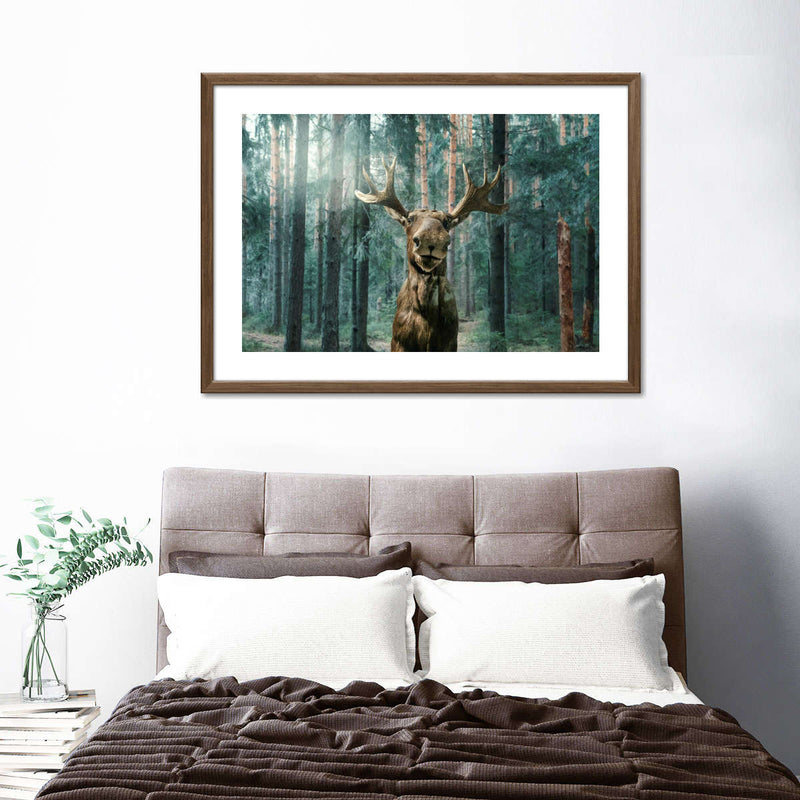 Wild Forest Moose Wall Art