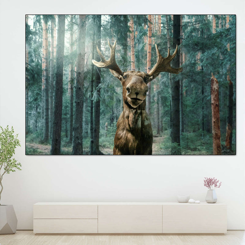 Wild Forest Moose Wall Art